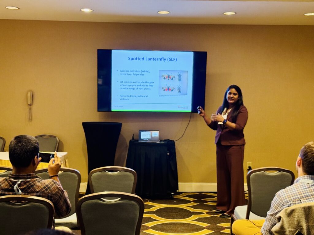 Dr. Gireesh presenting at a conference