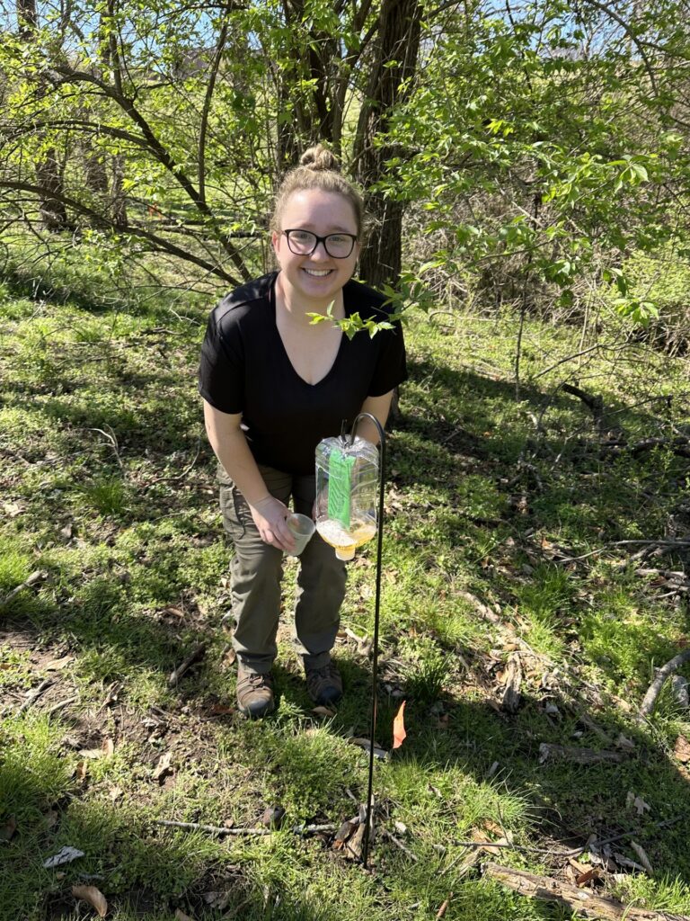 Rebekka Horn, Graduate Research Assistant working on field projects